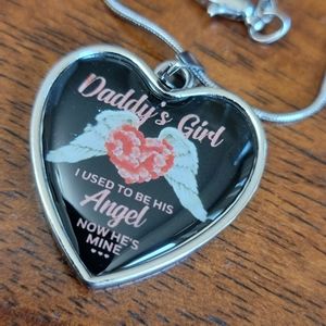 Daddy's Girl Angel Heart Necklace